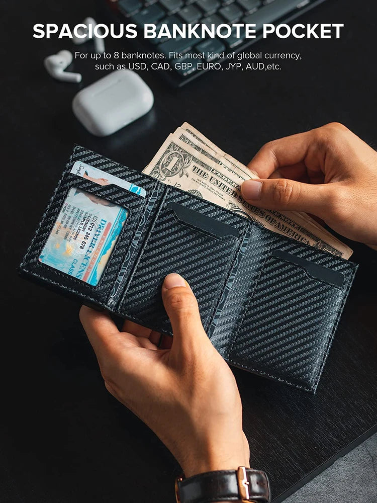 RFID Blocking Wallet with Coin Pocket